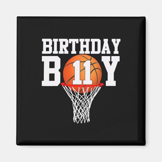Imã 11 Birthday Sport Bysketbyll 11 Anos (Frente)