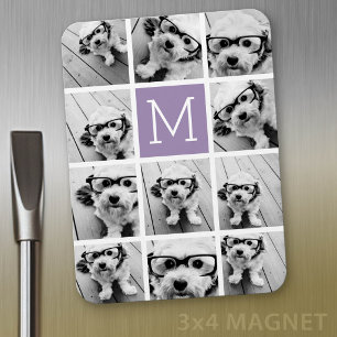 Ímã 11 Colagem de Fotos com Monograma