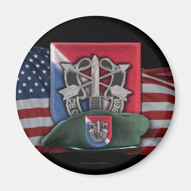 Imã 11 forças especiais flash Fort Bragg vets ímnet (Frente)