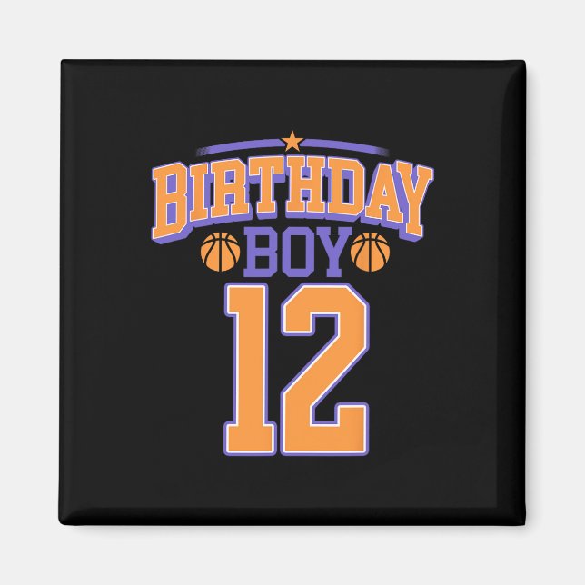 Imã 12 Birthday Boy Basball Lover 12 Anos Bd (Frente)