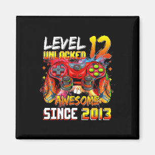 Imã 12 Birthday Boy Nível 12 Desbloqueado Incrível 201