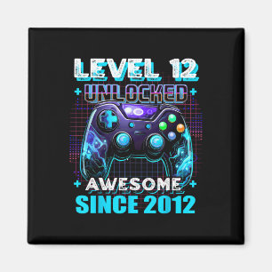 Imã 12 Birthday Gamer 12 Anos Engraçado Garoto De Bday