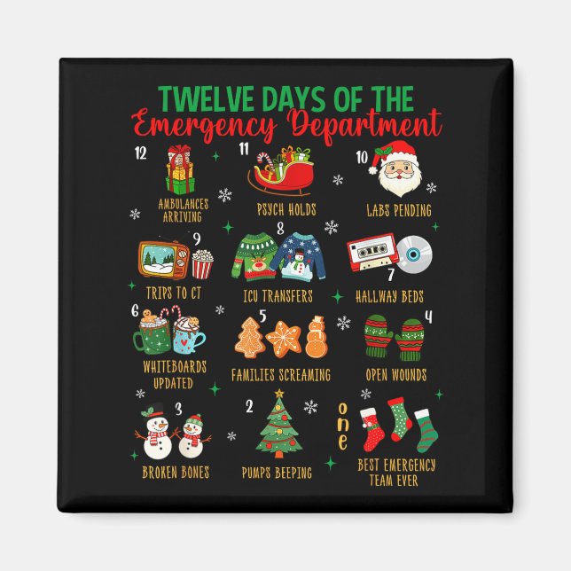 Imã 12 Days Of An Emergency Department Er Nurse Christ (Frente)