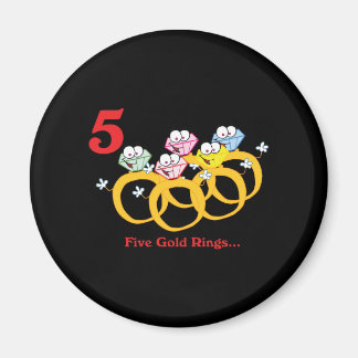 Imã 12 dias cinco argolas de ouro