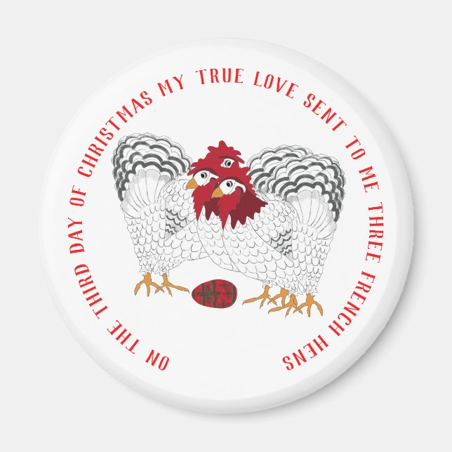 Imã 12 dias de Natal 3 galerias francesas (Frente)