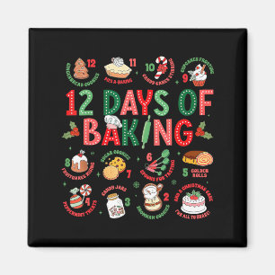 Imã 12 Dias De Padaria Padeiro Natal Cozinheira Chef P