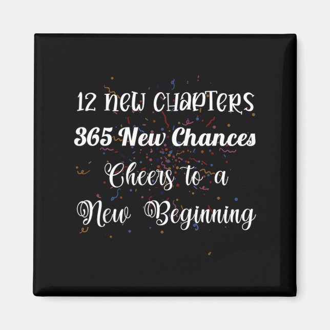 Imã 12 New Chapters 365 New Chances Cheers To New Begi (Frente)