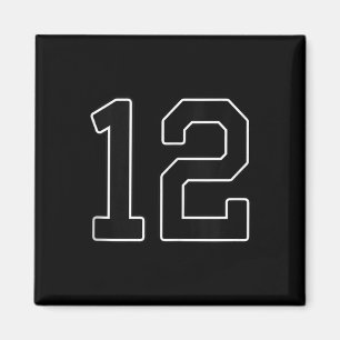 Imã 12 - Número Numeração Uniforme Número [preto_preto
