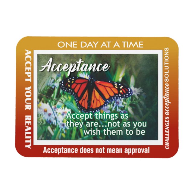 Ímã 12 step acceptance magnet 26 butterflies (Horizontal)