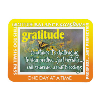 Ímã 12 step gratitude magnet 26 butterflies