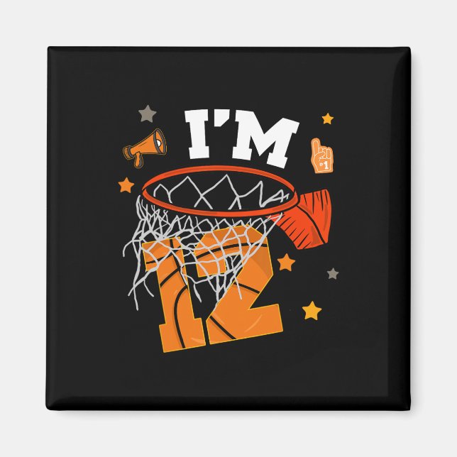 Imã 12th Birthday Sketll Boy Twelve Years 12 Yr Old Bd (Frente)