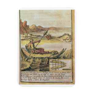 Ímã 137-627922 ilustração de uma história do Chile 