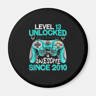 Imã 13 Birthday Gift Boys Nível 13 Desbloqueado Incrív