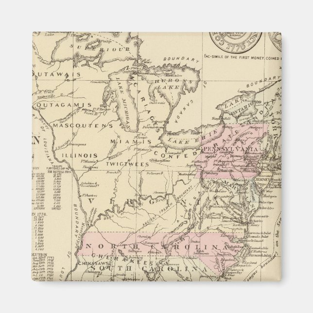 Imã 13 colônias 1776 (Frente)