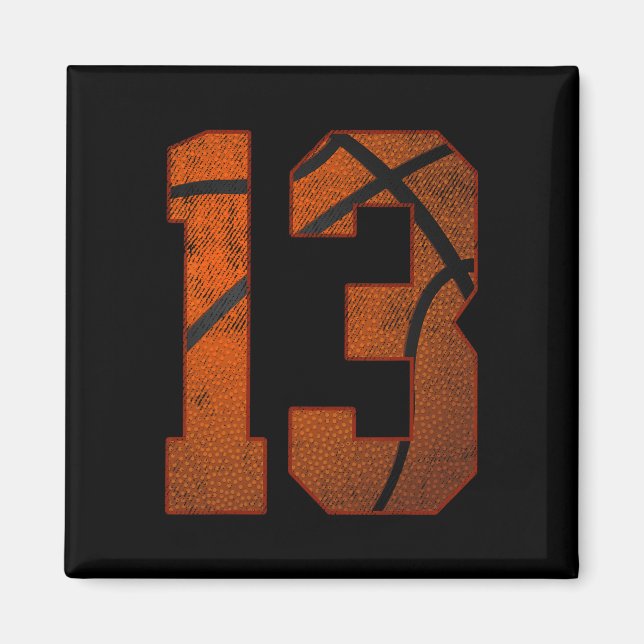 Imã 13 Festa de aniversário 13 Anos De Idade Basketbal (Frente)