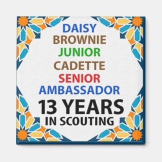 Imã 13 Years in Scouting Magnet