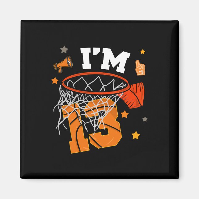 Imã 13th Birthday Sketll Boy 13 Yr Old Thirteen Years  (Frente)