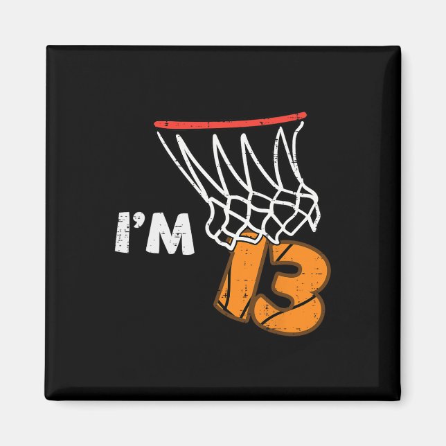 Imã 13th Birthday Sketll Im 13 Thirteen Year Old Bday  (Frente)