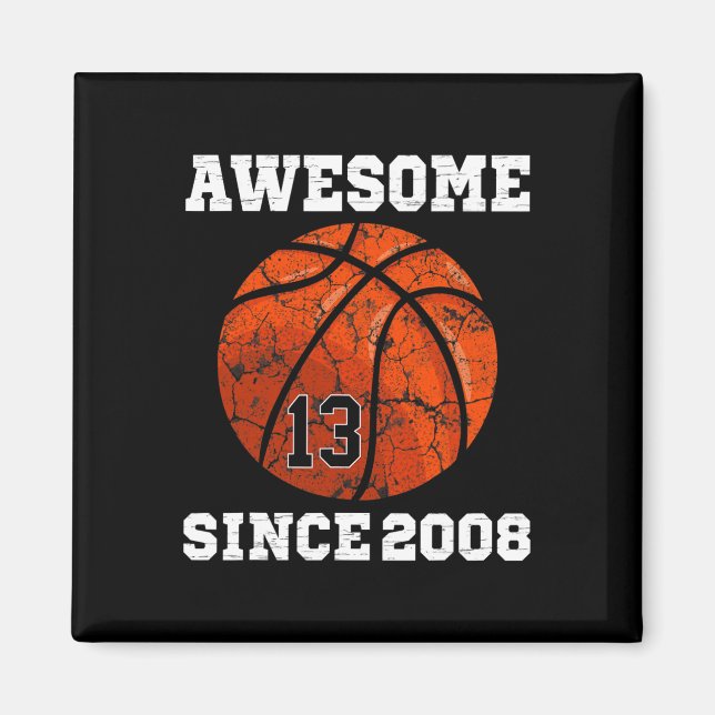 Imã 13th Birthday Sketll Lover Gift 13 Years Old Vinta (Frente)