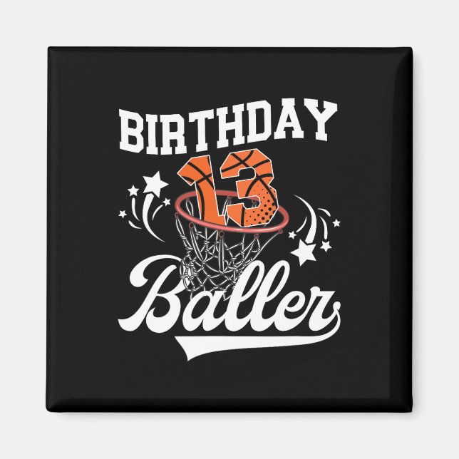 Imã 13th Sketll Birthday Thirteen Year Old Sketll Play (Frente)