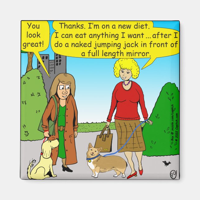 Imã 1411 Jumping Jack Diet Cartoon (Frente)