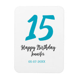 Ímã 15 aniversário quiencenera adicionar data ano temp