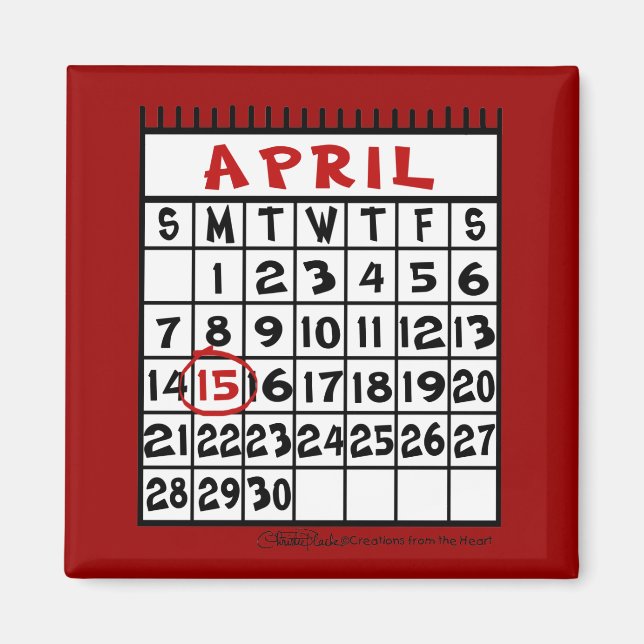 Imã 15 de abril - Imposto Humor (Frente)