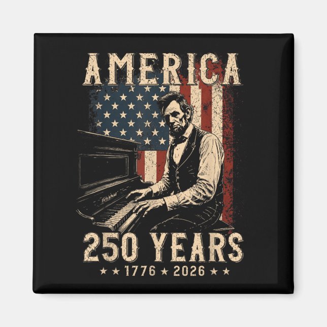 Imã 16º Presidente Tocando Piano 250 Anos (Frente)