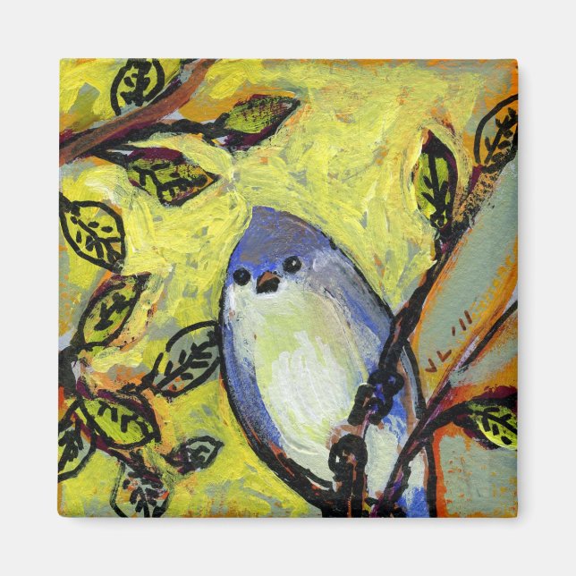 Imã 16 Aves, No 12 - Magneta Quadrada (Frente)