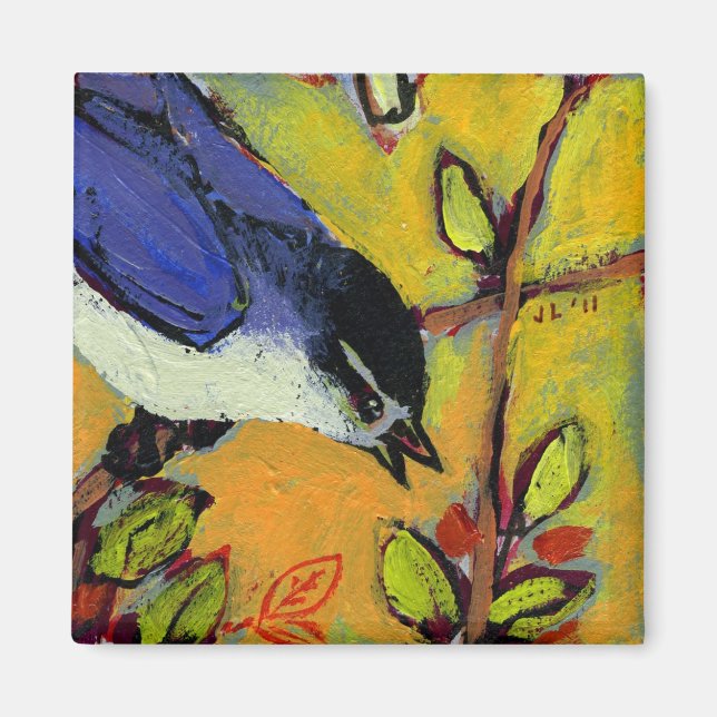 Imã 16 Aves, No 9 - Magneta Quadrada (Frente)