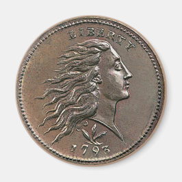 Imã 1793 Pêssego U.S. Penny Magnet