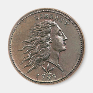 Imã 1793 Pêssego U.S. Penny Magnet