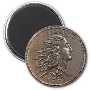 Imã 1793 Pêssego U.S. Penny Magnet