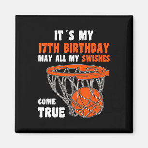 Imã 17 anos Feliz 17.º aniversário Basquete 17.º Bi