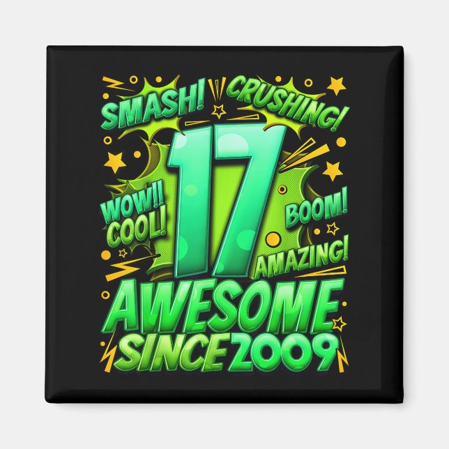 Imã 17 Year Old For Boys 17th Birthday Boy 17 Year Old (Frente)