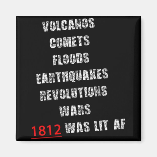 Imã 1812 America War New Madrid Earthquake Comet Mud F (Frente)