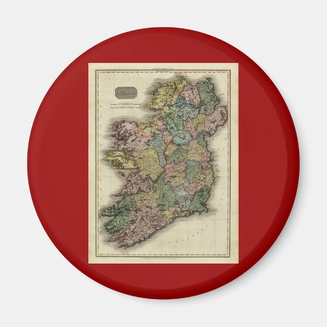 Imã 1813 - Mapa da Irlanda por John Pinkerton (Frente)