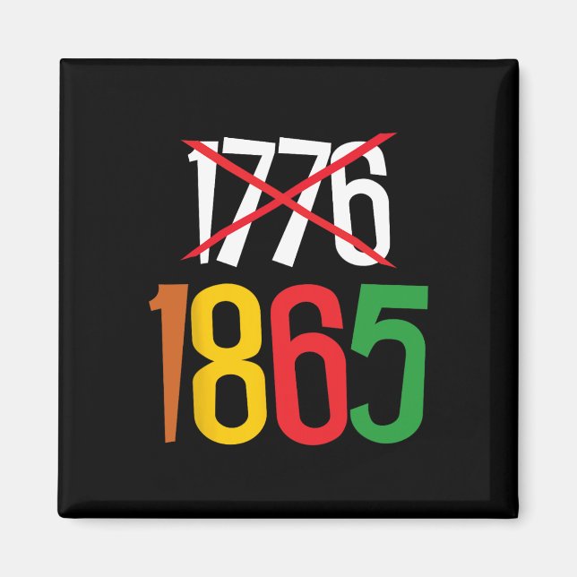 Imã 1865 Não 1776 Juneteth É Meu Quarto De Julho Afric (Frente)