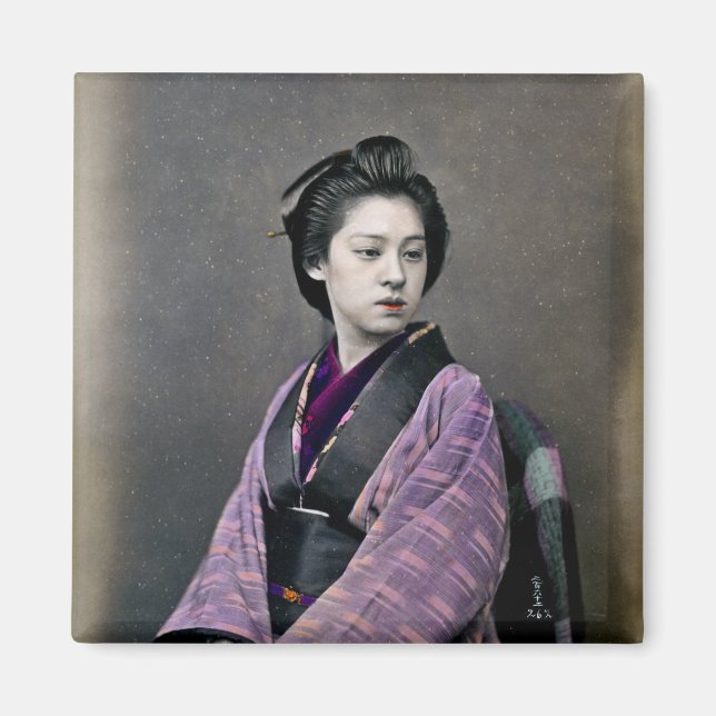 Imã 1870 Linda Mulher Japonesa (Frente)