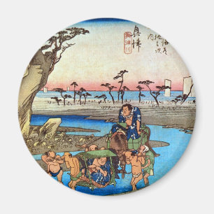 Imã 18. 興津宿, 広重 Okitsu-juku, Hiroshige, Ukiy