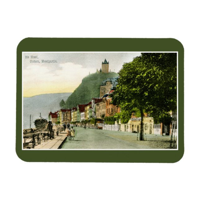 Ímã 1900 Cochem Mosel Moselle River Alemanha (Horizontal)