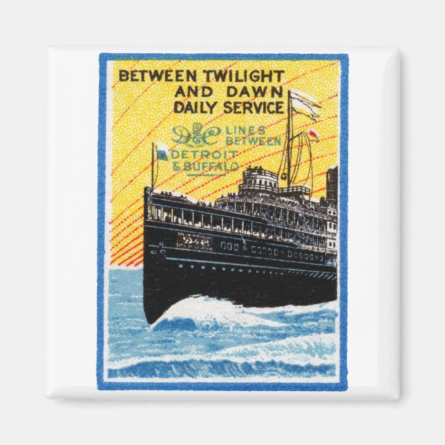 Imã 1910 Detroit ao Steamship de Buffalo (Frente)
