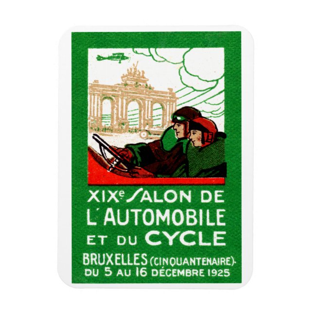 Ímã 1925 Exposição Automotiva Bruxelas (Vertical)