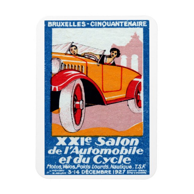Ímã 1927 Exposição Automotiva Bruxelas (Vertical)