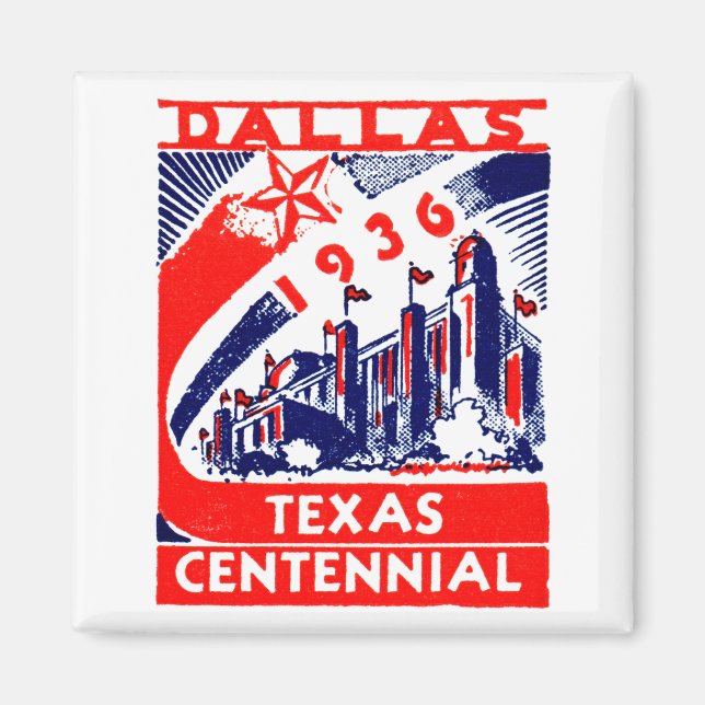 Imã 1936 Dallas Texas Centennial (Frente)