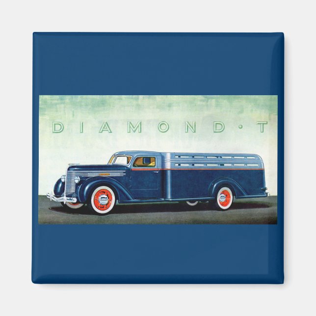 Imã 1937 caminhão azul Diamond T (Frente)