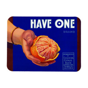 Ímã 1940 Tem um rótulo de caixa laranja