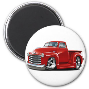 Imã 1950-52 Caminhão Vermelho Chevy
