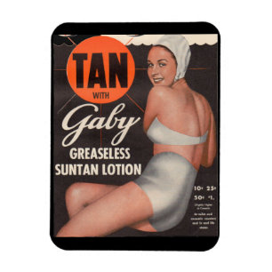Ímã 1950 Gaby Suntan Lotion e