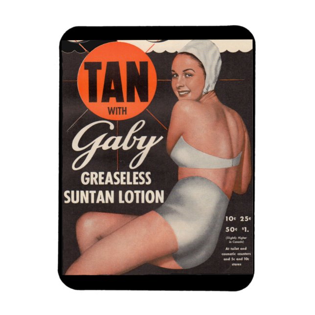 Ímã 1950 Gaby Suntan Lotion e (Vertical)